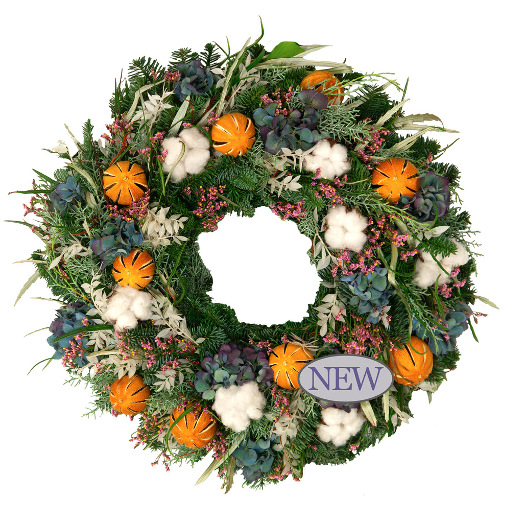 Cotton and Orange wreath